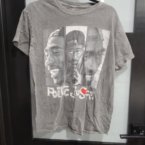 Poetic Justice Other - Tupac Shakur Movie Poetic Justice Mens T-shirt Dark Gray Wash Small Medium